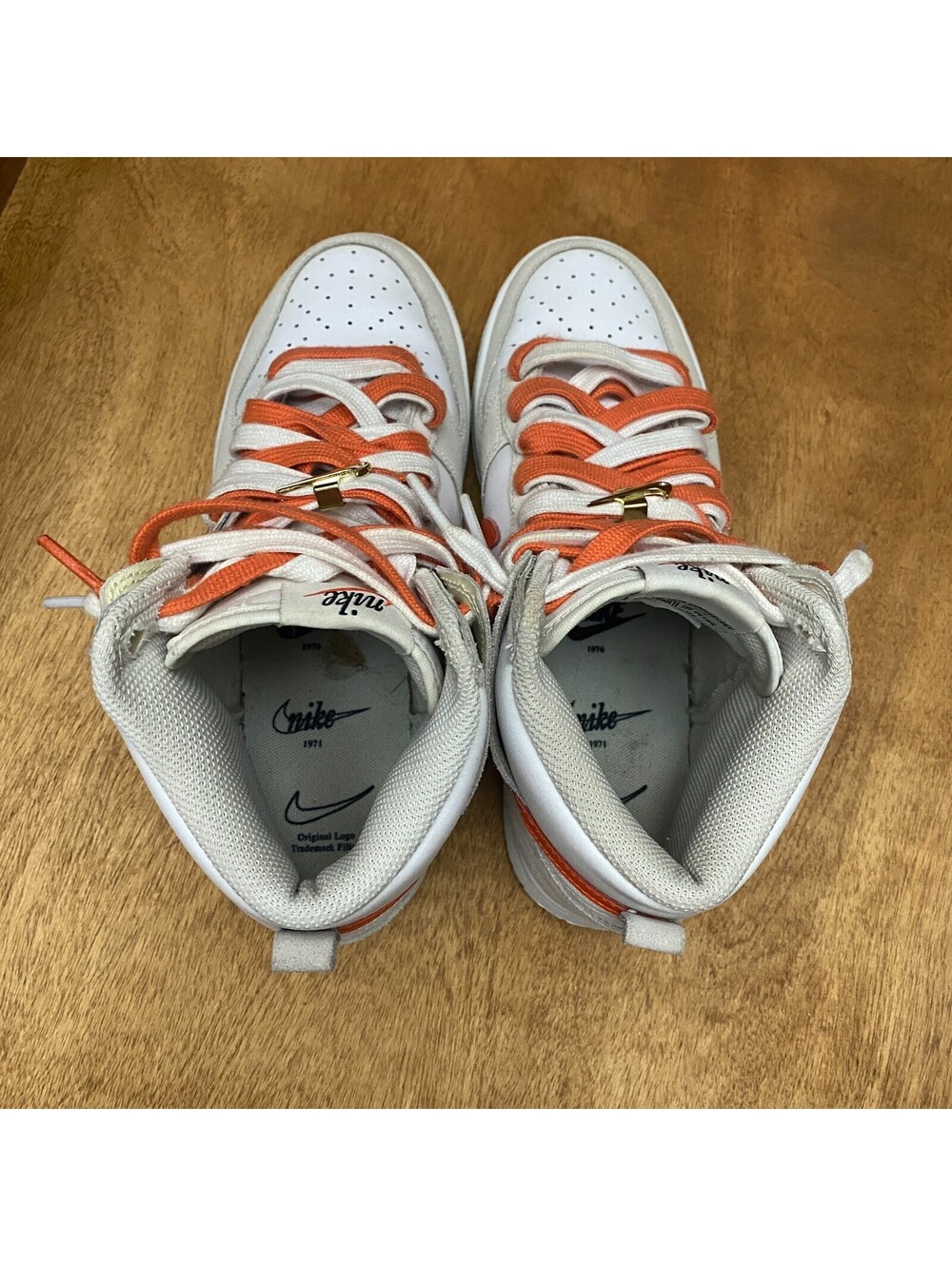 Nike Dunk High SE Shoes Womens Size 7.5 First Use White Sail Orange DH6758-100 - Picture 10 of 15